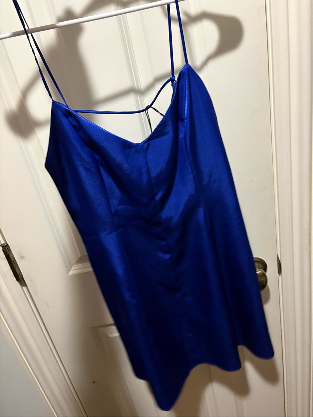 Royal Blue Satin Slip Dress